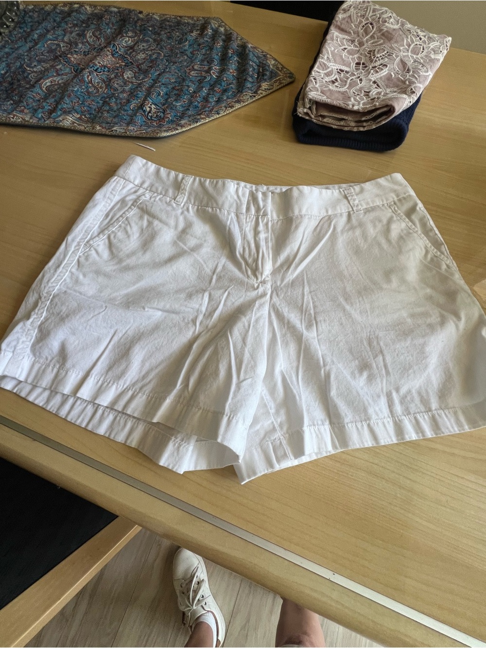 J. Crew White Linen-Blend Bermuda Shorts